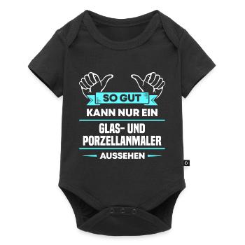 Glas- Porzellanmaler Design für stolze Handwerker - Baby Premium Kurzarmbody - Schwarz - Vorne