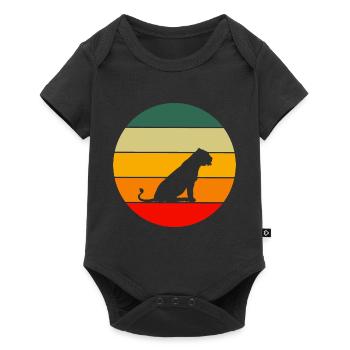 Rétro Tiger - Body à manches courtes Premium Bébé - noir - Devant