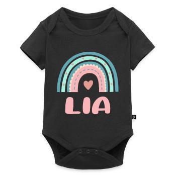 Lia Nom Rainbow Baby - Body à manches courtes Premium Bébé - noir - Devant
