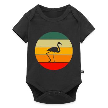 Bird Lovers Tropical Animal Gift Flamingo - Baby Premium short-sleeve bodysuit - black - Front
