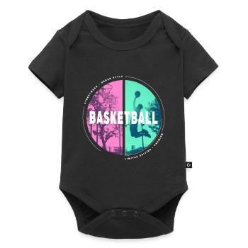 Basketteur Basketteur Dunking Sport Player - Body à manches courtes Premium Bébé - noir - Devant
