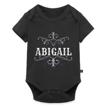 Abigail Nom Prénom Personnalisé - Body à manches courtes Premium Bébé - noir - Devant