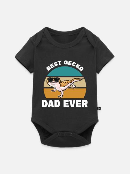 Gecko - Baby Premium Kurzarmbody - Schwarz
