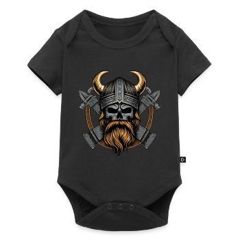 Odin Wikinger-Skelett - kanalisieren Sie Ihren - Baby Premium Kurzarmbody - Schwarz - Vorne