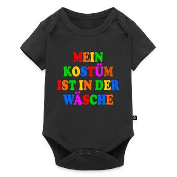 mein kostüm ist in der wäsche - Baby Premium Kurzarmbody - Schwarz - Vorne