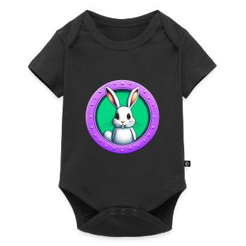 Rabbit plays Easter - Baby Premium short-sleeve bodysuit - black - Front