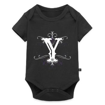 Letter Y Ypsilon Letter-Y - Baby Premium short-sleeve bodysuit - black - Front