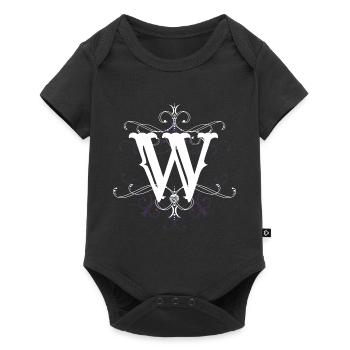 Letter W (W) - Baby Premium short-sleeve bodysuit - black - Front