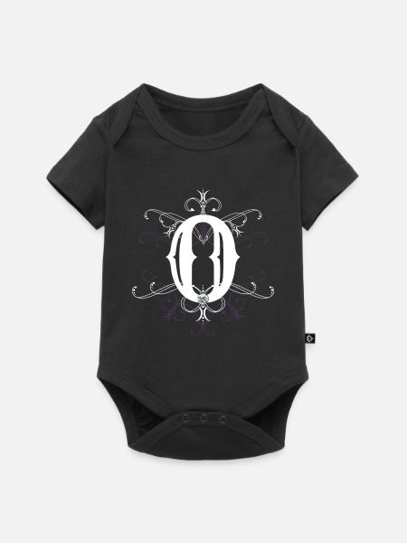 Buchstabe O Buchstabe-O - Baby Premium Kurzarmbody - Schwarz