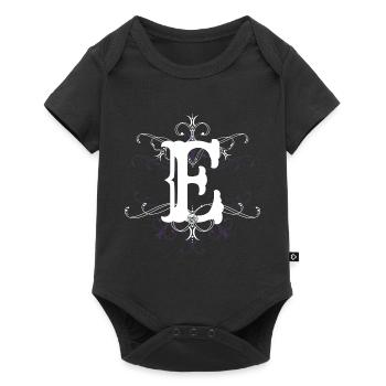 Letter E (E) - Baby Premium short-sleeve bodysuit - black - Front