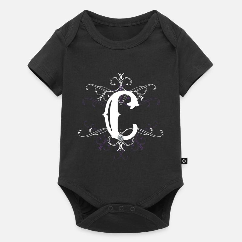 Buchstabe C Buchstabe-C - Baby Premium Kurzarmbody - Schwarz