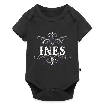 Ines Surname First Name Personalized - Baby Premium short-sleeve bodysuit - black - Front