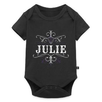 Julie Nom Prénom personnalisé - Body à manches courtes Premium Bébé - noir - Devant
