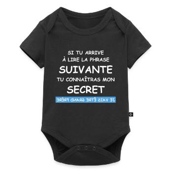 je vais être grand frère - Body à manches courtes Premium Bébé - noir - Devant