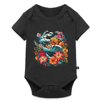 Skull Waves - Baby Premium short-sleeve bodysuit - black - Front