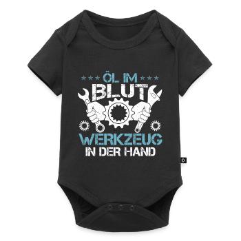 Öl Im Blut - Baby Premium Kurzarmbody - Schwarz - Vorne