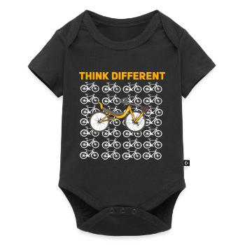 Liegerad Think Different - Baby Premium Kurzarmbody - Schwarz - Vorne