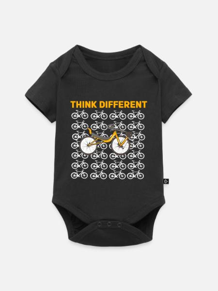 Liegerad Think Different - Baby Premium Kurzarmbody - Schwarz