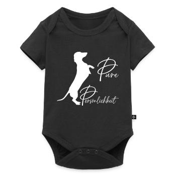 Mein Dackel ist die pure Persönlichkeit - Baby Premium Kurzarmbody - Schwarz - Vorne
