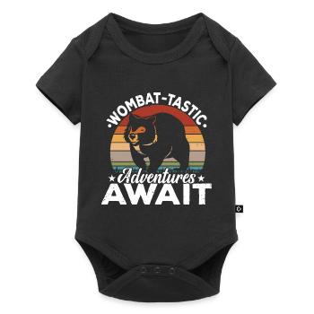 Wombat-tastic Adventures Wombat Australian Animals - Baby Premium short-sleeve bodysuit - black - Front