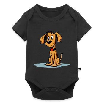 Cute dog design for dog owners - Baby Premium short-sleeve bodysuit - black - Front