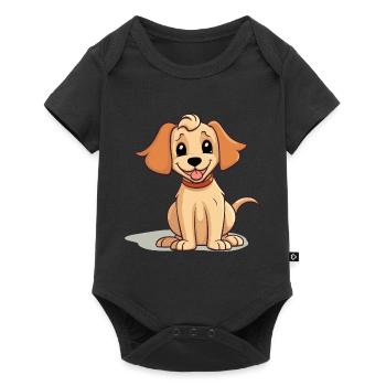 Cute dog design for dog owners - Baby Premium short-sleeve bodysuit - black - Front