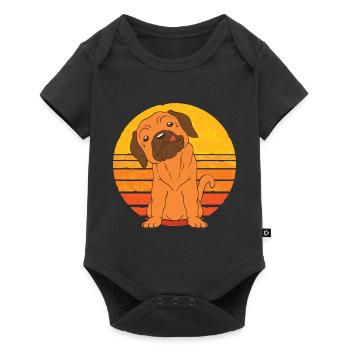 Dog Lover Dog Gift Retro Puggle - Baby Premium short-sleeve bodysuit - black - Front