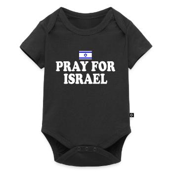 Pray for israel - Baby Premium Kurzarmbody - Schwarz - Vorne