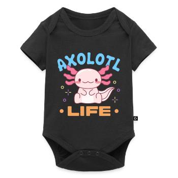 Conception de la vie d’axolotl pour les amateurs d’axolotl - Body à manches courtes Premium Bébé - noir - Devant