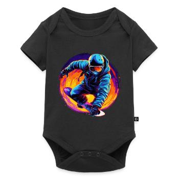 Snowboard ou ski puis après-ski - Body à manches courtes Premium Bébé - noir - Devant