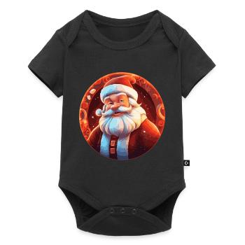 Père Noël drôle pour Noël - Body à manches courtes Premium Bébé - noir - Devant