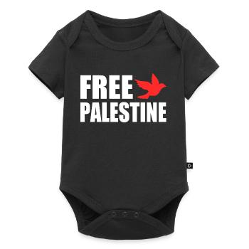 Free palestine - Body à manches courtes Premium Bébé - noir - Devant