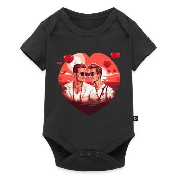 LGBT Gay Valentine's Day Idea for Gays - Baby Premium short-sleeve bodysuit - black - Front