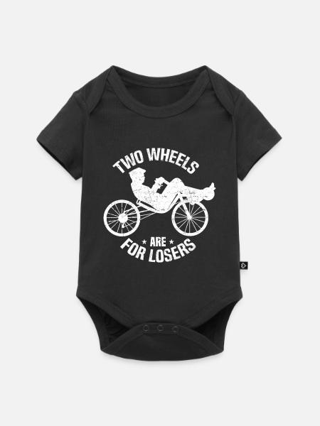 Recumbent Trike - Baby Premium Kurzarmbody - Schwarz