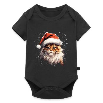 Cat Christmas Christmas Cat Merry Catmas - Baby Premium short-sleeve bodysuit - black - Front
