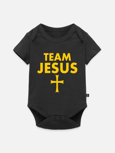 Team jesus - Baby Premium Kurzarmbody - Schwarz