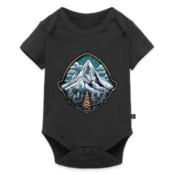 Mountains Mountaineer Symbol - Baby Premium short-sleeve bodysuit - black - Front