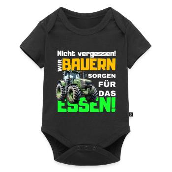 Bauern Demo Proteste 2024 Spruch Farmers for Futur - Baby Premium Kurzarmbody - Schwarz - Vorne
