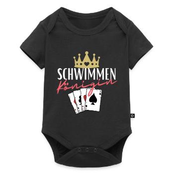 Reine de la natation - Body à manches courtes Premium Bébé - noir - Devant