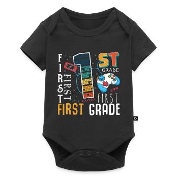 Écolier de jeu de 1ère année - Body à manches courtes Premium Bébé - noir - Devant