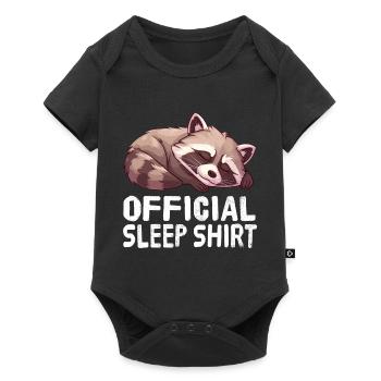 Chemise de nuit officielle Raccoon - Body à manches courtes Premium Bébé - noir - Devant