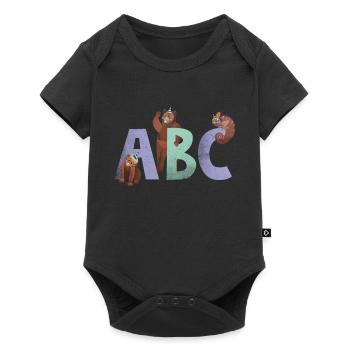 ABC - Einschulung - Baby Premium Kurzarmbody - Schwarz - Vorne