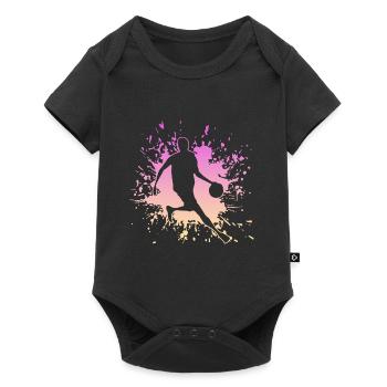 Bball, Streetball, Basketball - Baby Premium Kurzarmbody - Schwarz - Vorne