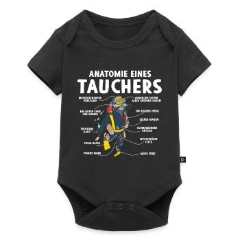 Anatomie eines Tauchers - Baby Premium Kurzarmbody - Schwarz - Vorne