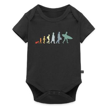 Kind zum Surfer Evolution - Baby Premium Kurzarmbody - Schwarz - Vorne