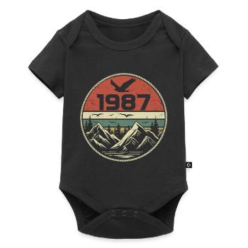 Vintage 1987 Classique 1987 rétro 1987 Cadeau 1987 - Body à manches courtes Premium Bébé - noir - Devant