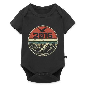 Vintage 2016 Classique 2016 rétro 2016 Cadeau 2016 - Body à manches courtes Premium Bébé - noir - Devant