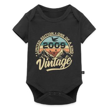 Original Jahrgang 2009 Geburtstagsgeschenk 2009 - Baby Premium Kurzarmbody - Schwarz - Vorne