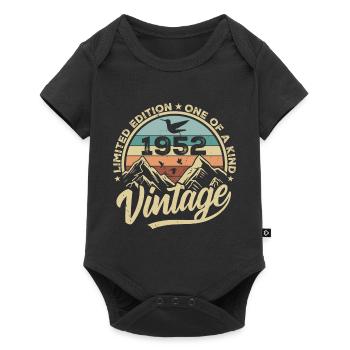 Original Jahrgang 1952 Geburtstagsgeschenk 1952 - Baby Premium Kurzarmbody - Schwarz - Vorne