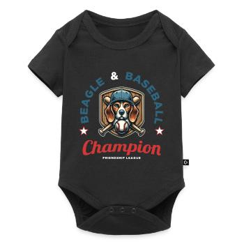 Fan of baseball, beagles and America - Baby Premium short-sleeve bodysuit - black - Front